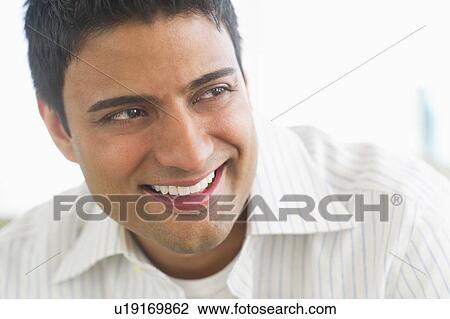 Portrait of man smiling View Large Photo Image Stock Image - Portrait of man smiling. Fotosearch