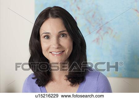 Stock Photo - Portrait of mature woman. Fotosearch