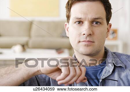 Portrait of mid adult man View Large Photo Image Stock Photo - Portrait of mid adult man. Fotosearch
