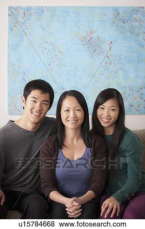 Portrait of mother with adult children View Large Photo Image Stock Photo - Portrait of mother with adult children. Fotosearch