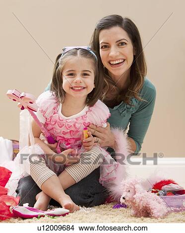 Portrait of mother with her daughter (4-5) View Large Photo Image Picture - Portrait of mother with her daughter (4-5). Fotosearch