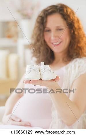 Stock Photo - Portrait of pregnant woman. Fotosearch
