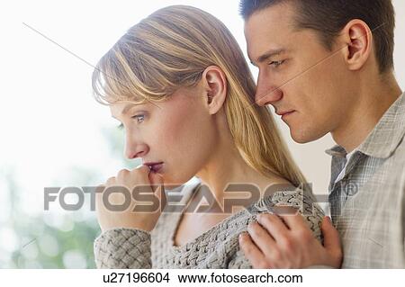 Portrait of sad couple View Large Photo Image Picture - Portrait of sad couple. Fotosearch