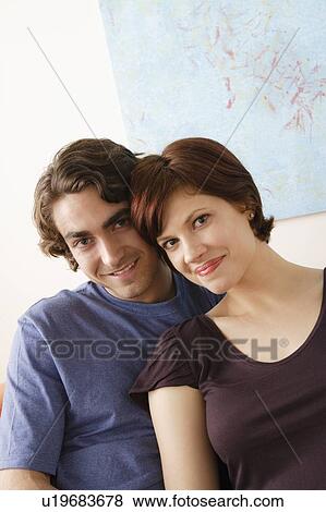Portrait of smiling couple View Large Photo Image Stock Photo - Portrait of smiling couple. Fotosearch