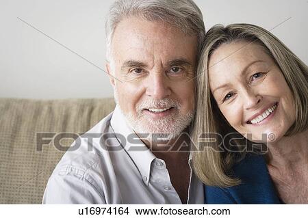 Portrait of smiling senior couple View Large Photo Image Picture - Portrait of smiling senior couple. Fotosearch
