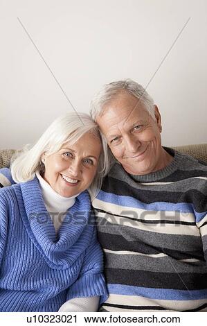 Portrait of smiling senior couple View Large Photo Image Stock Image - Portrait of smiling senior couple. Fotosearch