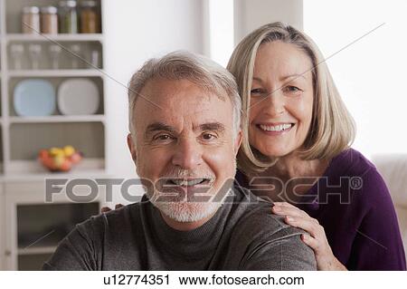 Portrait of smiling senior couple View Large Photo Image Stock Image - Portrait of smiling senior couple. Fotosearch