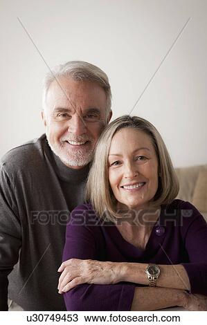Portrait of smiling senior couple View Large Photo Image Stock Image - Portrait of smiling senior couple. Fotosearch