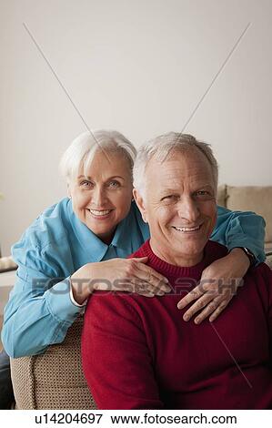 Portrait of smiling senior couple View Large Photo Image Stock Photo - Portrait of smiling senior couple. Fotosearch