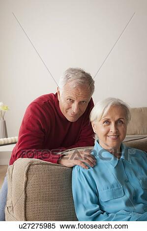 Portrait of smiling senior couple View Large Photo Image Stock Photography - Portrait of smiling senior couple. Fotosearch