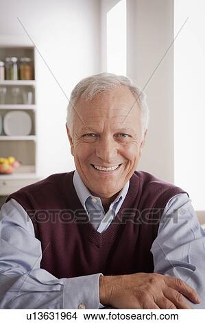 Picture - Portrait of smiling senior man. Fotosearch