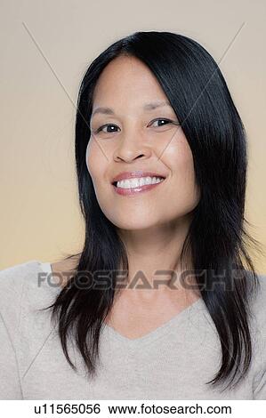 Portrait of smiling woman View Large Photo Image Stock Photograph - Portrait of smiling woman. Fotosearch