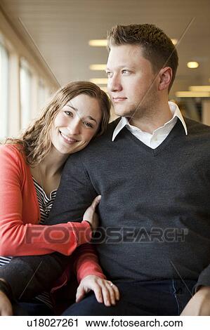 Portrait of smiling young couple View Large Photo Image Stock Image - Portrait of smiling young couple. Fotosearch