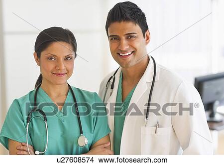 Portrait of two doctors View Large Photo Image Picture - Portrait of two doctors. Fotosearch