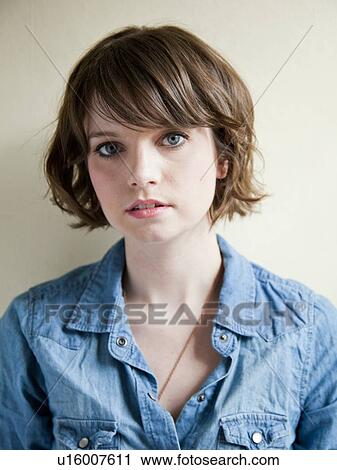 Portrait of young woman View Large Photo Image Stock Image - Portrait of young woman. Fotosearch