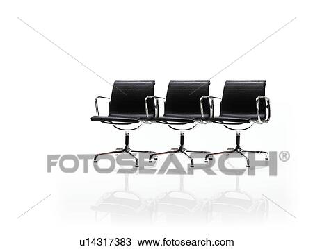 Stock Image - Row of corporate chairs. Fotosearch