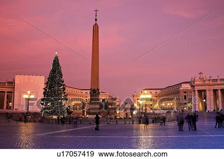 Saint Peter's Square in Christmas time View Large Photo Image Stock Photo - Saint Peter's Square in Christmas time. Fotosearch