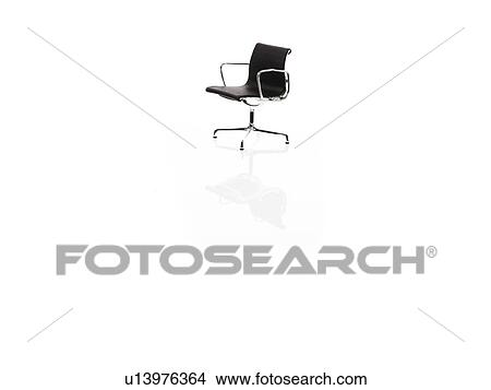 Picture - Single corporate chair on white background. Fotosearch