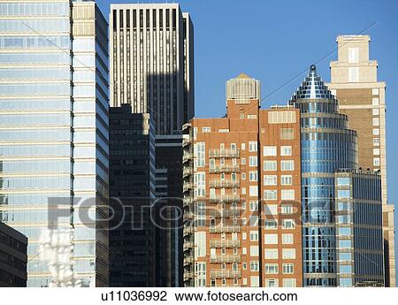 Skyscrapers in downtown area View Large Photo Image Stock Image - Skyscrapers in downtown area. Fotosearch