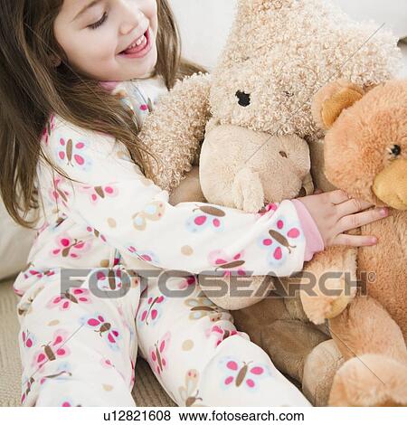Small girl (4-5 years) playing with puppets View Large Photo Image Stock Photo - Small girl (4-5 years) playing with puppets. Fotosearch