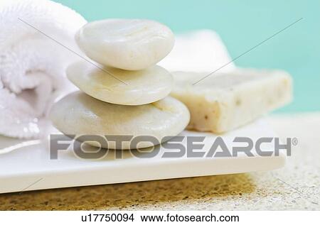 Picture - Spa pebbles. Fotosearch