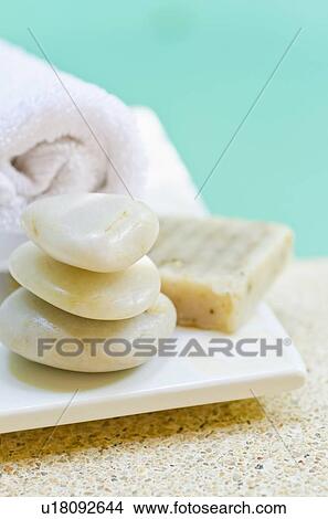 Spa pebbles View Large Photo Image Picture - Spa pebbles. Fotosearch