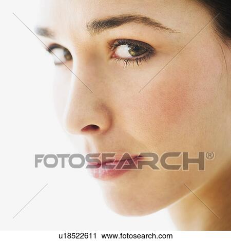 Studio portrait of young woman View Large Photo Image Stock Image - Studio portrait of young woman. Fotosearch