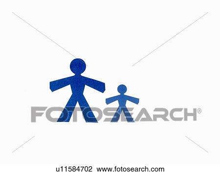 Stock Image - Studio shot of blue stick figures. Fotosearch