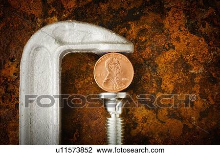 Studio shot of coin in vise grip View Large Photo Image Stock Image - Studio shot of coin in vise grip. Fotosearch
