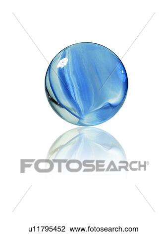 Stock Image - Studio shot of green marbles arranged in Exclamation Point. Fotosearch