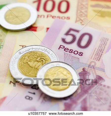 Stock Photo - Studio shot of Mexican currency. Fotosearch