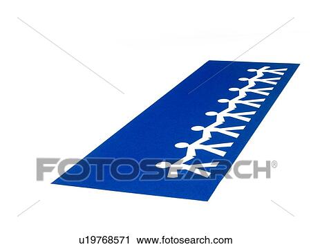 Studio shot of negative image of people paper chain View Large Photo Image Stock Image - Studio shot of negative image of people paper chain. Fotosearch