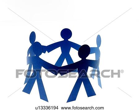 Studio shot of people paper chain View Large Photo Image Picture - Studio shot of people paper chain. Fotosearch