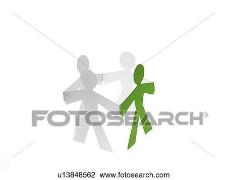 Studio shot of people paper chain View Large Photo Image Stock Image - Studio shot of people paper chain. Fotosearch