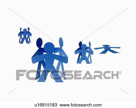 Studio shot of people paper chain View Large Photo Image Stock Image - Studio shot of people paper chain. Fotosearch