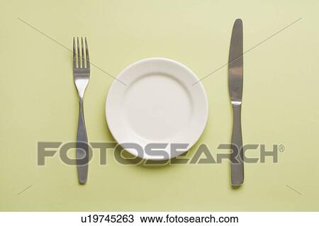 Stock Image - Studio shot of place setting. Fotosearch