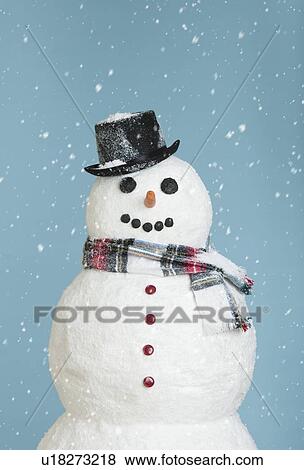 Stock Photo - Studio shot of snowman. Fotosearch