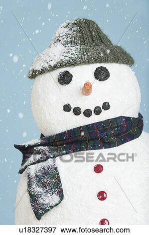 Stock Photo - Studio shot of snowman. Fotosearch