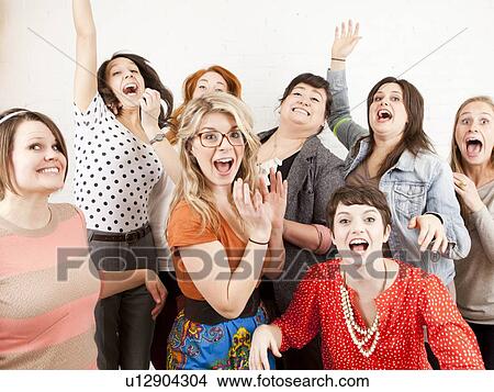Picture - Studio Shot portrait of young women . Fotosearch