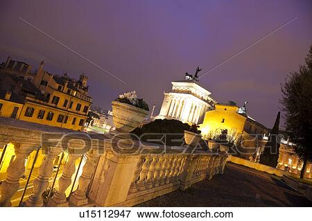 Victor Emmanuel II monument at dusk View Large Photo Image Stock Photo - Victor Emmanuel II monument at dusk. Fotosearch