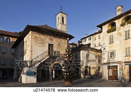 Christmas tree in town square View Large Photo Image Stock Photo - Christmas tree in town square. Fotosearch