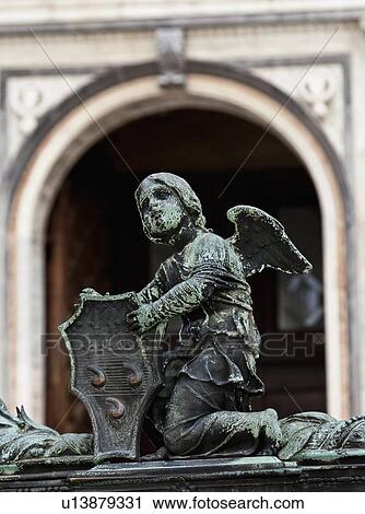 Stock Image - Close up of dilapidated statue. Fotosearch