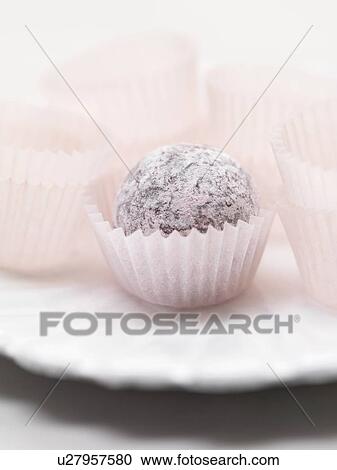 Close up of pink truffle candy View Large Photo Image Stock Image - Close up of pink truffle candy. Fotosearch