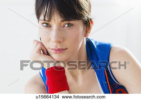 Close up of womans serious face View Large Photo Image Picture - Close up of womans serious face. Fotosearch