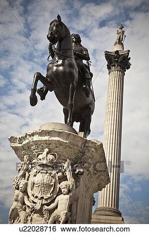 Lord Nelson statue in Trafalgar Square View Large Photo Image Stock Photograph - Lord Nelson statue in Trafalgar Square. Fotosearch
