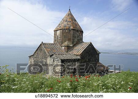 Monastery on peninsula overlooking ocean View Large Photo Image Stock Image - Monastery on peninsula overlooking ocean. Fotosearch