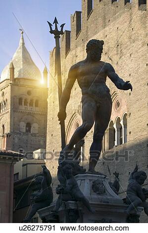 Stock Image - Ornate statue in town square. Fotosearch