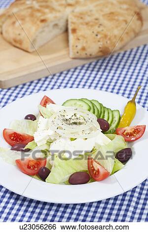 Plate of choriatiki View Large Photo Image Stock Photograph - Plate of choriatiki. Fotosearch