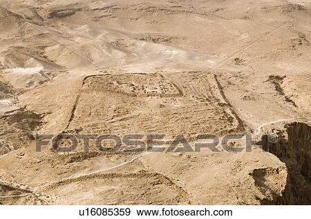 Stock Photo - Remnants of legionary camp at Masada. Fotosearch
