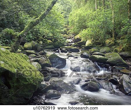 Time lapse of river rushing over rocks View Large Photo Image Stock Photo - Time lapse of river rushing over rocks. Fotosearch
